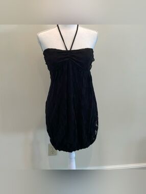 Forever 21 Black Strapless Bubble Hem Dress